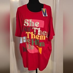#20229 Takepride women's short sleeve Tshirt color Red
